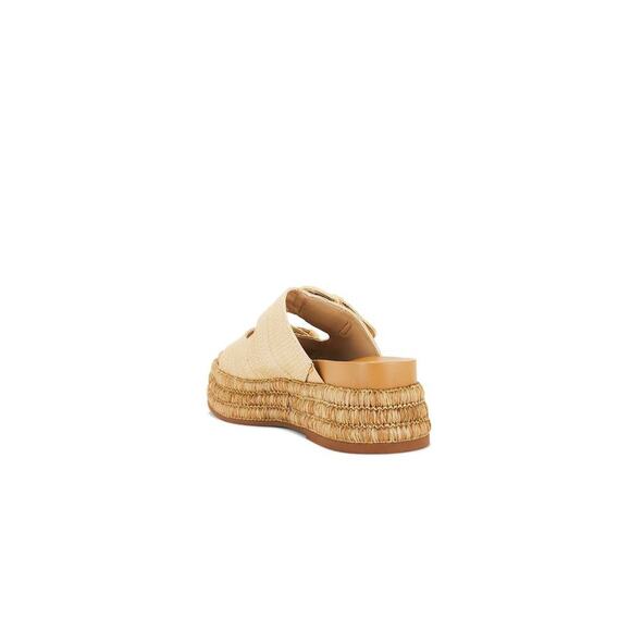 dolce vita Witny Slide Sandal VWITNY0 Light Natural Woven Raffia US 10 M NEW - Picture 4 of 6